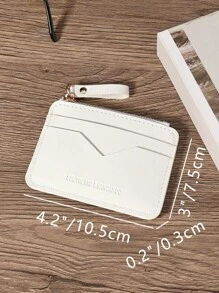 SOUTHLAND&KANGAROO 黑色字母迷你钱包口袋钱包时尚简约卡包超薄轻便便携现金身份证信用卡零钱袋生日礼物女士青少年大学生中学生男士 - 白色 - 查看 8