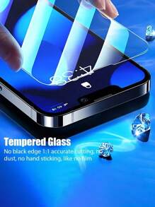 6-In-1 Screen Protector Set Compatible With IPhone 11/12/13/14 Pro Max/14 Plus/15/15 Pro/16/16 Plus/16 Pro/16 Pro Max, Includes 3 Tempered Glass Screen Protectors And 3 Camera Lens Protectors, Anti-Sweat And Anti-Oil, Transparent, Great Gift For Birthday, Family, And Friends, Mobile Phone Accessories - Clear - View 6