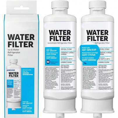 Elemento de filtro de agua original, compatible con elementos de filtro de agua de refrigerador Samsung (diámetro interior cuadrado) con los modelos DA97-17376B, DA97-08006C, HAF-QIN, HAF-QIN/EXP.