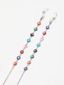 1pc Multicolor Evil Eye Beaded Glasses Chain, Fashion Glasses Chain,Fashion Anti-Lost Eyeglass Chain For Women Daily Wear. - Multicolor - View 8