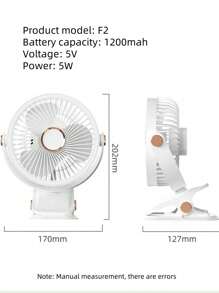 1 szt. Klipsowany mini wentylator LED, gadżet chłodzący na lato, przenośny do podróży, lampka nocna do akademika, biurkowa lampa USB do ładowania