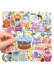 50 款新鲜卡通生日贴纸生日礼物装饰手机壳手工防水 DIY 贴纸礼物毕业房间装饰家居装饰墙壁装饰浴室装饰卧室装饰房间装饰用品客厅装饰房屋装饰家居装饰客厅墙壁艺术墙纸个性贴纸