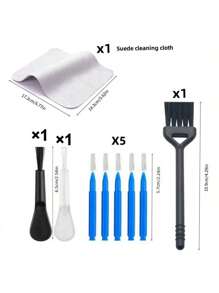 12 Peças Kit de Limpeza para Porta de Carregamento de Celular, Teclado de Computador e Chuveiro, Desobstruidor de Encanamentos, Limpador de Espaços, Mini Escova, Escova de Teclado, Etc., Cozinha, Banheiro, Casa, Fornecedores Domésticos (Várias Especificações)