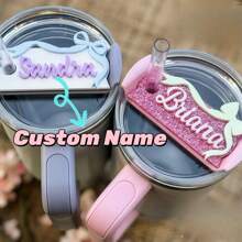 RIBBON, Tumbler Name Plate, Tumbler Name Tag, Name Plate Cup, Love, Girly, Custom Tumbler, Multi-Functional, Adjustable, Durable, Ornamental, Reusable, Exquisite, Adorable, High-Quality, Modern, Colorful, Cute, Comfortable, Stylish, Custom, Personalized, Unique, Ideal Gifts For Him, Ideal Gifts For Her, Boyfriend, Girlfriend, Dad, Mom, Family, Friends, Son, Daughter, Office, Tea Room, School, Home, Home Refresh, Customized Water Bottle & Cup Accessories - 彩色 - 查看 1