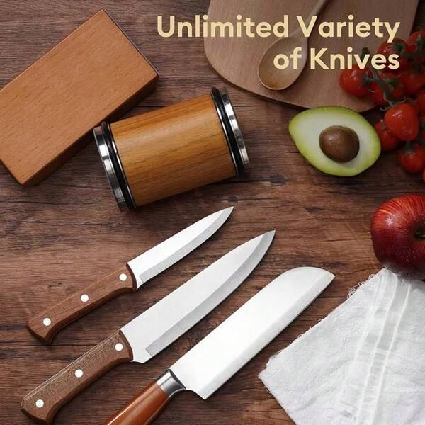 1pc Rolling Knife Sharpener For Straight Edge, Knife Sharpener Kit With 15 & 20° Degree Magnetic Angle For Kitchen Knives Whetstone