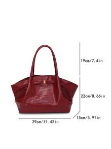 Dedoo 1buc FEISTURE Geantă de tote din piele intoarsa, de mare capacitate, de culoare solida, matura eleganta pentru femei, geanta de lucru in stil vintage, potrivita pentru fete, doamne, studenti, angajati de birou