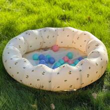 1pc Inflatable Baby Pool Padded Round Petals Swimming Pool Little Pump Pool Kiddie Paddling Pool Outdoor Water Games Play Center