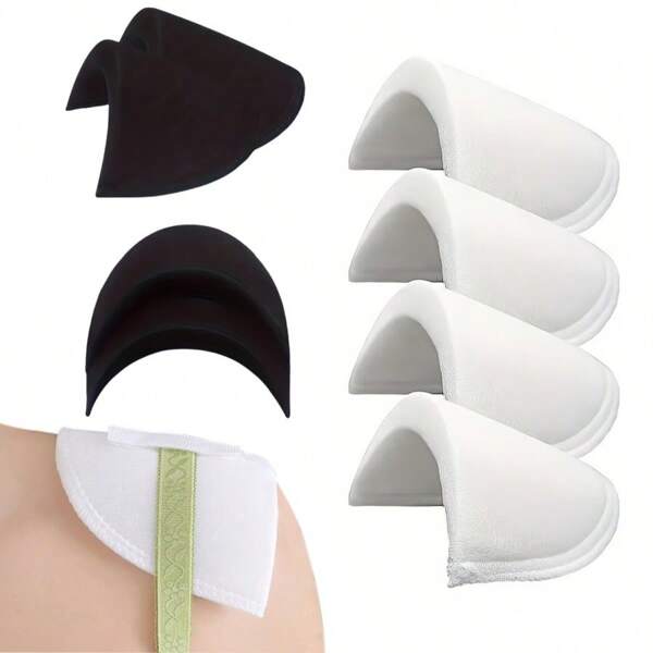 1 par/2 pares/3 pares/4 pares de hombreras, para ropa exterior, hombreras antideslizantes para prendas, forro de hombro de esponja, inserciones engrosadas, desmontables, hombreras sin costuras para mujeres