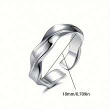 Adjustable Mobius Ring For Men, Exquisite Minimalist Design, Unisex Fashion Finger Ring - Multicolor - View 3