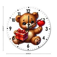 Weddings Teddy Bear, Contemporary Wall Clock, Dining Room Decor, Home Decor And Accessories, Funny Unique Gift For Man