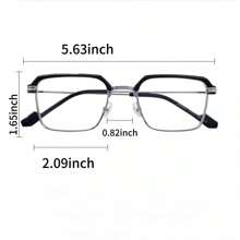1 Pair Men's Fashion Semi-Rimless Eyeglasses, Vintage Classic High-End Artistic Style Eyebrow Glasses Frame