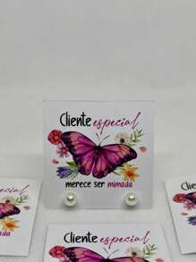 50 Pares De Brincos + Tags Cliente Especial Lembrancinhas