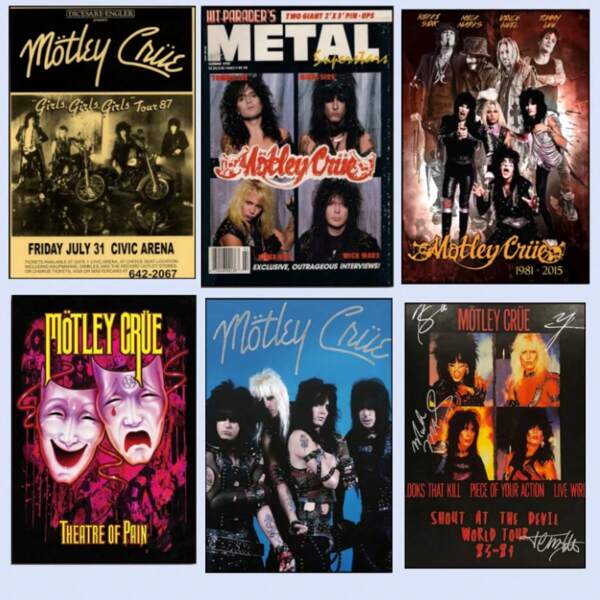 1 Piece Unframed Easter Pop Posters Wall Arts Popular Band Motley-C-Crues Vintage Posters Whitepaper Prints Posters Artwork Posters Wall Gifts Birthday Graduation