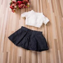18'' Doll Clothes Outfit Dress Clothes For American Girl Our Generation My Life Doll Christmas Gift - 黑與白 - 查看 4
