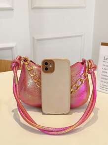 1 pièce de sac à bandoulière tisser PU coloré pour filles, avec fermeture éclair. Sac bandoulière/porté croisé à la mode et polyvalent, convient pour le shopping quotidien, le rouge à lèvres, le téléphone portable