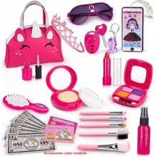 Girl Pretend Makeup For Kids,Fake Make Up Toys For Little Girls With Princess Purse, Toddler Makeup Kit,Girls Birthday Gifts(Accessories Color Random) - Multicolor - View 18