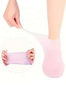 2 pares de calcetines de gel de silicona hidratantes y antifisuras para el cuidado de los pies, removedor y protector de piel muerta y agrietada