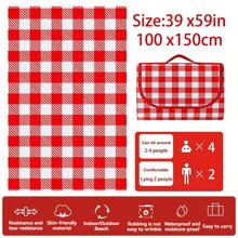 1Pc Large Plastic Thin Waterproof & Sandproof Picnic Mat, Outdoor Blanket - Perfect For Camping, Family & Friends Outings!