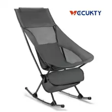 Camping Chair, Vecukty High Back Rocking Chair 165 Lbs Capacity, Compact Outdoor Portable Folding Rocker Chair For Camping Hiking Gardening Travel Beach Picnic, Camp Chair