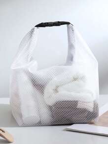 1 stuk waterdichte opbergtas, vlek- en vuilafstotende EVA make-uptas, crossbody opbergtas, reismake-uptas, opbergtas voor op het bureau, doorschijnende clutch. Zomerreizen, vakantie.