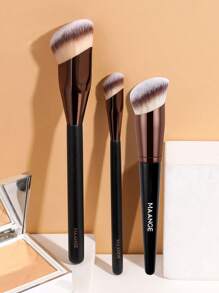 MAANGE 3pcs Makeup Brush Set, Including Foundation Brush, Concealer Brush, Highlighter Brush, Eyeshadow Brush And Other Cosmetic Tools,Giveaways,Professional Makeup Brushes,Complete Makeup Set - Coffee Brown - View 11