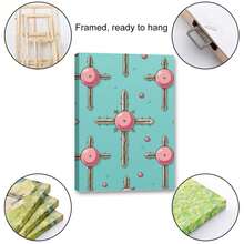 1 Piece Easter Cross Pattern Canvas Wall Art Paintings For Living Room - Canvas Framed Print Wall Artworks Bedroom Decoration Office Wall Decor - Multicolor - View 2