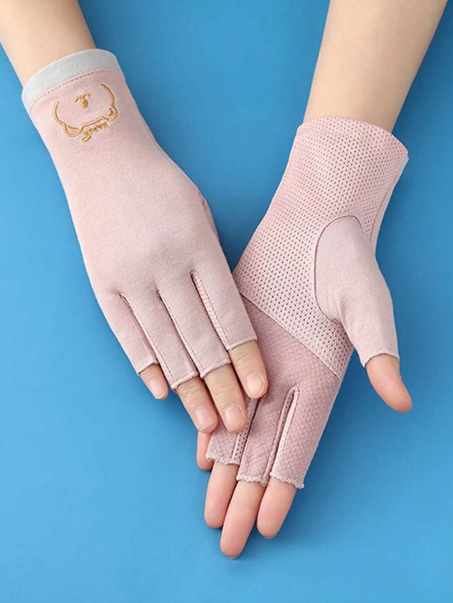 女士半指防晒手套，防紫外线，防滑，透气，露指设计适合春夏季骑行、驾驶，轻便