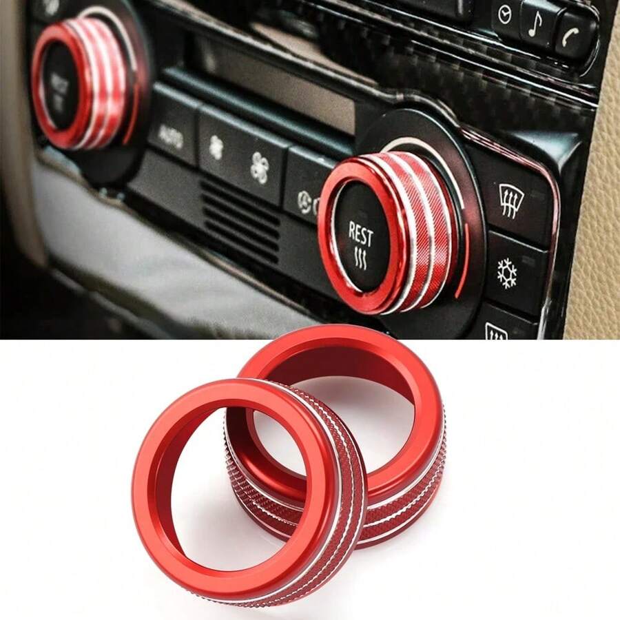 Car Air Conditioning Sound Knob Cover Interior Decoration For BMW 3 Series 2005-2013 E90 E91 E92 E93 320i 325i - A - View 1