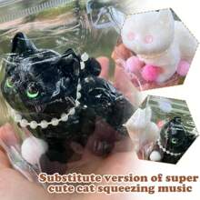 1 bucă jucării de stoarcere pentru pisici, jucării drăguțe pentru strângerea pisicilor, jucării de strângere pentru pisici, lucrate manual Taba, jucării de strângere pentru pisici pentru ameliorarea stresului, jucării squishies pentru anxietate și relaxare pentru adulți