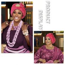 1 Stück nigerianischer Damenhut, halblaminierter Diamant-Zylinderhut, afrikanischer Hut, automatische Gel-Kopfbedeckung, geeignet für Hochzeiten, Partys und andere Festivals