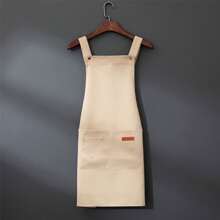 1pc Unisex Apron For Restaurants, Kitchens & Cooking, Chef Uniform Apron For Cafes, Extra Wide Straps, Comfortable & Easy To Clean, Oil/Water Resistant