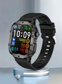 A Full Touch Screen Silicone Strap Music Phone Games Weather Outdoor Sports Three Anti-Call Smartwatch