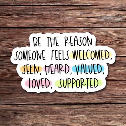 1 件 Be The Reason 贴纸 - 适用于笔记本电脑、水瓶和日记本的励志乙烯基贴花 | 送给朋友和家人的积极肯定礼物 | 支持和关怀励志语录