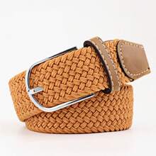 1pc 26-Color 3-Size Elastic Woven Belt (Width 3.3CM, Length 107-130CM), Fashion Sports Belt For Men