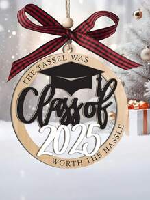 1 件现代 3D 毕业礼物 2025 制造木质大学和大学主题便携式大学开学礼物与毕业派对装饰