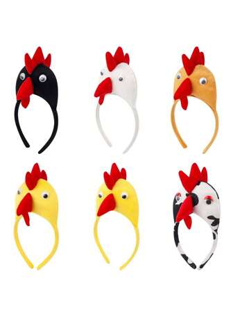 1 pieza Diadema de animales, accesorio de disfraz de fiesta de gallina pollito de Pascua
