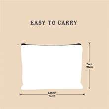 1 pièce Sac à maquillage pliable avec imprimé charmant de dauphin et baleine - essentiel pour les sorties, minimaliste et élégant avec fermeture éclair - en matériau de canevas, impression recto-verso - organisateur de cosmétiques de voyage parfait et cadeau pour les amateurs de dauphins, accessoires de dauphin, organisateur de toilette