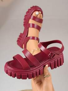 女童厚底舒适休闲沙滩凉鞋，百搭通勤软底系带休闲舒适凉鞋