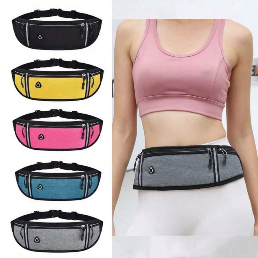 专业跑步腰包运动腰带包手机包男式女式隐形包健身房运动包跑步腰带腰包 - 彩色 - 查看 1