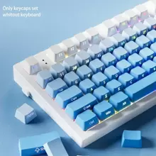 APAYADO Teclas Personalizadas em Material PBT com Impressão Lateral Translúcida e Gradiente, Altura OEM Adequada para Interruptores MX, Customização de Teclado Mecânico DIY (Teclado não Incluído)