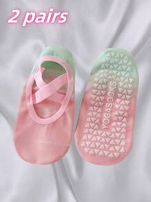 1/2/3 Pairs Of Women's Yoga Socks, Indoor Sports Socks, Non-Slip Socks, Gradient Color, Crew Socks, Short Socks, Dance Socks, Soft Women's Socks For Many Sports