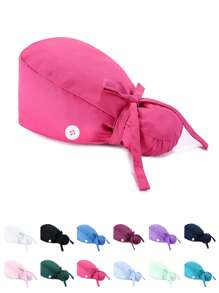 1 chiếc mũ y tá Unisex, màu trơn, thiết kế băng đô, thoáng khí và thấm mồ hôi, thích hợp cho bệnh viện, viện dưỡng lão, mọi mùa - A - Xem 4