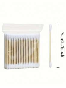 1000/200/100 Pcs Double-Tipped Cotton Swabs - Fragrance-Free, Low Allergen, Suitable For Ear And Makeup Cleaning, Personal Care And Household, Multipurpose Cotton Swabs
