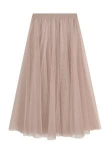 2025春夏新款韩版宽松双层网眼长裙 - 粉色 - 查看 2