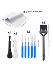 12 Peças Kit de Limpeza para Porta de Carregamento de Celular, Teclado de Computador e Chuveiro, Desobstruidor de Encanamentos, Limpador de Espaços, Mini Escova, Escova de Teclado, Etc., Cozinha, Banheiro, Casa, Fornecedores Domésticos (Várias Especificações)