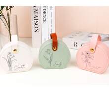 1 件个性化旅行珠宝盒带肩带，圆形珠宝盒，适合姐妹和朋友的伴娘礼物盒 - 彩色 - 查看 5