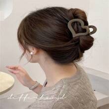 2pcs Love Small Catching Female Adult Back Of Head Half Hairpin Hair Claw Hairclip (Random Color) - Multicolor - View 3