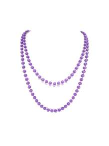 D EXCEED 1/2/4/5 PCS 1980s Long Neon Bead Nekalce For Women Neon Party Costume Accessories For Women Neon Artificial Bead Necklace Solid Color Bride Weddings Masquerade Festival Decorations Gifts