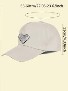 1 Pc Child Heart Baseball Caps Embroidery Visor Hats Casual Baby Sun Hat Versatile Snapback Cap For Kids 8-16 Years - Multicolor - View 4