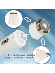 3-In-1 Rechargeable Electric Shaver For Women - Painless Trimmer For Face, Nose, Eyebrows, Beard, Arms, Legs, Underarms And Bikini Area - Portable Body Grooming Kit, Rechargeable Grooming Set, Holiday Gift (150mAh) - Multicolor - View 8